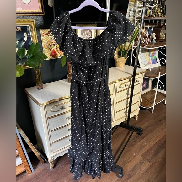 Marysia Resort Maxi Dress Off Shoulder Swiss Polka Dot - Picture 11 of 11